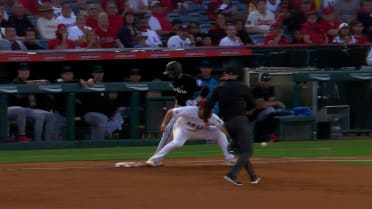 Derek Hill is ruled safe at first after review