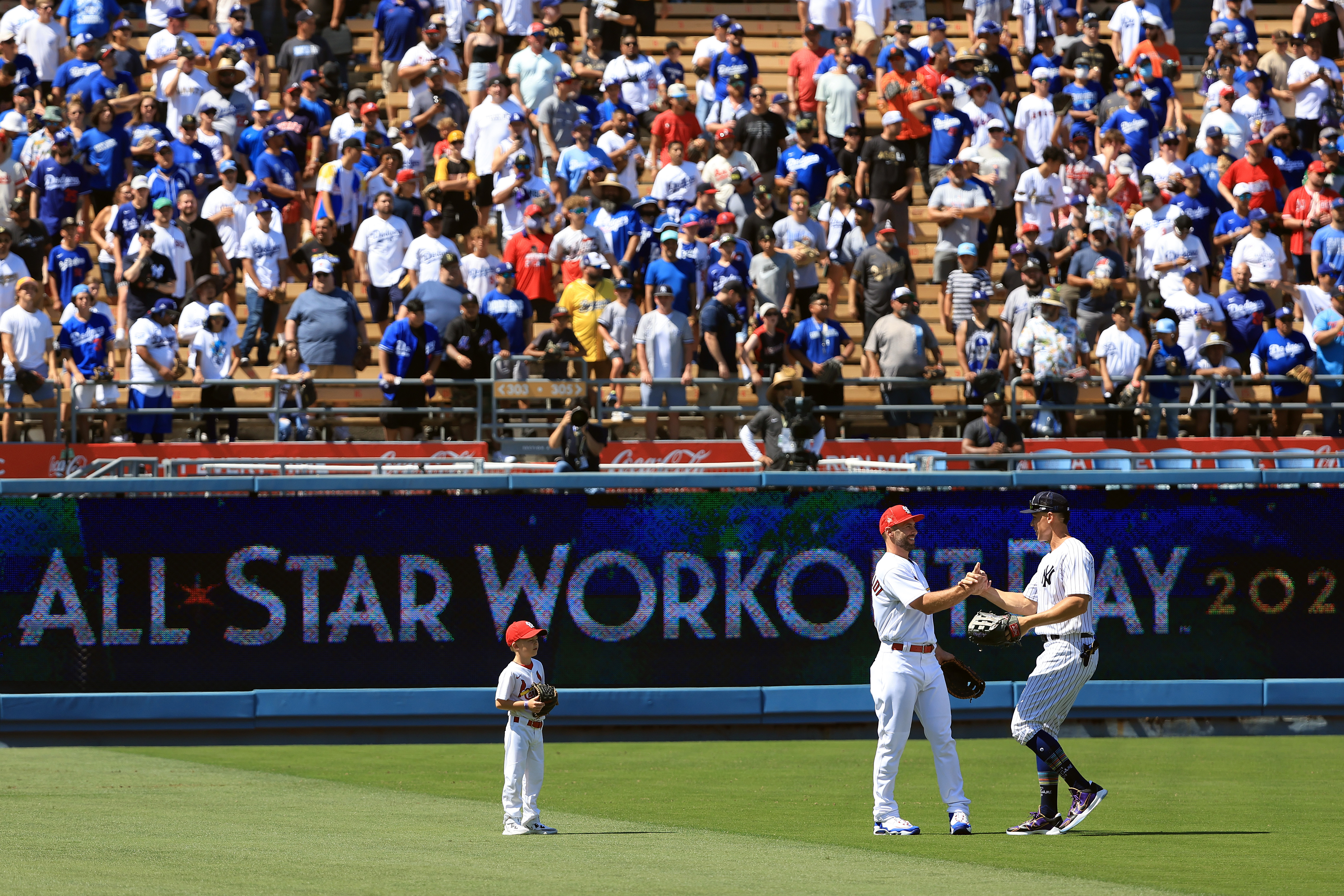 Paul Goldschmidt figures to have plenty of opportunities to celebrate with Aaron Judge this year. The seven-time All-Star regularly crossed paths with the Yankees captain at past Midsummer Classics (including in Los Angeles in 2022), and now he’ll be helping protect the Yankees’ superstar outfielder in the lineup while offering Gold Glove-caliber defense at first base. (Photo Credit: Getty Images)